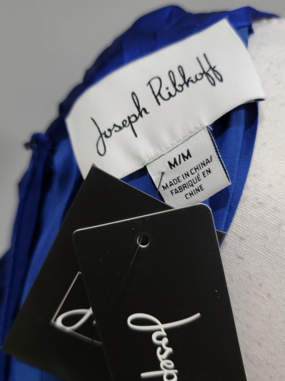 Joseph Ribkoff Cobalt Blue Pleated V-Neck Maxi Dress - Picture 8 of 8